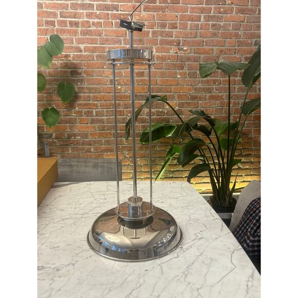 Rejuvenation 12" Ormandy Pendant Light Polished Nickel Length is 26" MINT - Picture 4 of 7